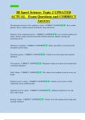 IB Sport Science&colon; Topic 2 UPDATED  ACTUAL   Exam Questions and CORRECT  Answers 