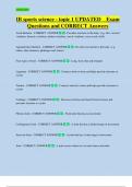 IB Sports Science   Bundled Exam Questions WITH  CORRECT Answers