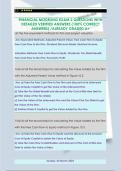 FINANCIAL MODELING EXAM 2 QUESTIONS WITH  DETAILED VERIFIED ANSWERS &lpar;100&percnt; CORRECT  ANSWERS&rpar; &sol;ALREADY GRADED A&plus;