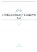 HED4806 Assignment 3 &lpar;ANSWERS&rpar; 2025&period;