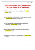 MB &lpar;ASCP&rpar; EXAM 2025 BRAND NEW  ACTUAL EXAM WITH ANSWERS&period;