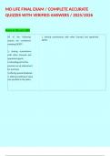 MD LIFE FINAL EXAM &sol; COMPLETE ACCURATE QUIZZES WITH VERIFIED ANSWERS &sol; 2025&sol;2026  