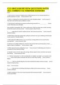 CLS 100 EXAM REVIEW QUESTIONS WITH ALL CORRECT & VERIFIED ANSWERS