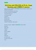 SGE First Aid UPDATED ACTUAL  Exam  Questions and CORRECT Answers 