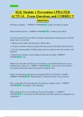 SGE Module 1 Prevention UPDATED  ACTUAL  Exam Questions and CORRECT  Answers