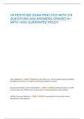VA PESTICIDE EXAM PRACTICE WITH 276  QUESTIONS AND ANSWERS GRADED A&plus;  WITH 100&percnt; GUARANTEE PASS&excl;&excl;&excl; 