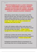 HESI PN PHARMACOLOGY &lpar;3 LATEST VERSIONS&rpar;  ACTUAL EXAM NEWEST 2025 EACH VERSION  CONTAINS 55 QUESTIONS AND CORRECT DETAILED  ANSWERS WITH RATIONALES &lpar;VERIFIED ANSWERS&rpar;  &vert;ALREADY GRADED A&plus;&vert;&vert;LATEST VERSION&excl;&excl;&excl; 