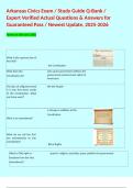 Arkansas Civics Exam &sol; Study Guide Q-Bank &sol; Expert Verified Actual Questions & Answers for Guaranteed Pass &sol; Newest Update&comma; 2025-2026  