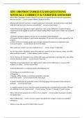 SDV 100 PROCTORED EXAM QUESTIONS WITH ALL CORRECT & VERIFIED ANSWERS