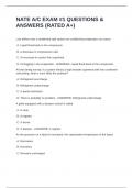 NATE A&sol;C EXAM &num;1 QUESTIONS & ANSWERS &lpar;RATED A&plus;&rpar;