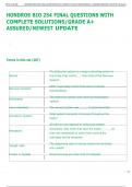 HONDROS BIO 254 FINAL QUESTIONS WITH  COMPLETE SOLUTIONS&sol;GRADE A&plus;  ASSURED&sol;NEWEST UPDATE