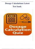 Dosage Calculations Latest           Test bank