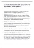 HVAC NATE HEAT PUMP QUESTIONS & ANSWERS 100&percnt; SOLVED