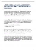 ATI RN GRIEF AND LOSS ASSESSMENT QUIZ WITH CORRECT ANSWERS&lpar;LATEST UPDATED&rpar;&period;