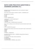 NATE CORE PRACTICE QUESTIONS & ANSWERS &lpar;GRADED A&plus;&rpar;