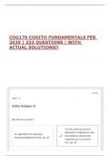 COG170 COGITO FUNDAMENTALS FEB 2025 &vert; 232 QUESTIONS &vert; WITH ACTUAL SOLUTIONS&excl;&excl;