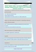 HSAN- Health&comma; Safety&comma; and Nutrition Questions with  Detailed Verified Answers &lpar;100&percnt; Correct Answers&rpar;  &sol;Already Graded A&plus; 