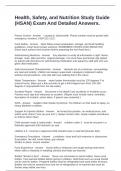 Health&comma; Safety&comma; and Nutrition Study Guide &lpar;HSAN&rpar; Exam And Detailed Answers&period;