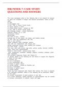 H&I WEEK 7&colon; CASE STUDY QUESTIONS AND ANSWERS