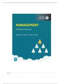 TEST BANK For Management Global&comma; 15th Edition Author&colon;Stephen P&period; Robbins&comma; All Chapters &lbrack;1-18&rsqb; Verified Questions And Answers 100&percnt; Complete A&plus; Study Guide Newest Version