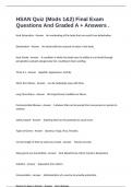HSAN Quiz &lpar;Mods 1&2&rpar; Final Exam Questions And Graded A &plus; Answers &period;
