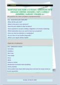 MARYVILLE AHA NURS 612 EXAM 3 QUESTIONS WITH  DETAILED VERIFIED ANSWERS &lpar;100&percnt; CORRECT  ANSWERS&rpar; &sol;ALREADY GRADED A&plus;