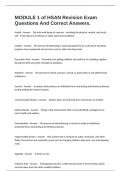 MODULE 1 of HSAN Revision Exam Questions And Correct Answers&period;