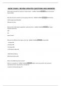 ASCBC EXAM 1 REVIEW UPDATED QUESTIONS AND ANSWERS