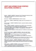 ARRT AND ARDMS EXAM VERIFIED SOLUTIONS&comma; SCORED A&plus;&period;