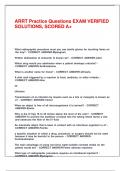 ARRT Practice Questions EXAM VERIFIED SOLUTIONS&comma; SCORED A&plus;&period;