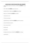 ASCBC EXAM 6 UPDATED QUESTIONS AND ANSWERS