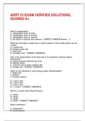 ARRT CI EXAM VERIFIED SOLUTIONS&comma; SCORED A&plus;&period;