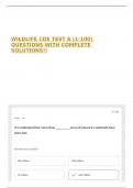 WILDLIFE CDE TEST A &lpar;1-100&rpar; QUESTIONS WITH COMPLETE SOLUTIONS&excl;&excl;