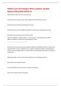 Patient Care Technologies With complete solution Newest 2025&sol;2026 RATED A&plus; 