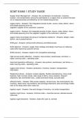 SCMT EXAM 1 STUDY GUIDE