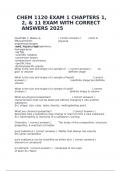 CHEM 1120 EXAM 1 CHAPTERS 1&comma; 2&comma; & 11 EXAM WITH CORRECT ANSWERS 2025