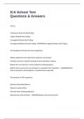 ICA School Test Questions & Answers