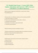 &sol;NV Health Final Exam 1 &vert; Latest 2025&sol; 2026 Update &vert; Questions and Answers &vert; 100&percnt; Correct&vert; GRADED A &lpar;Verified Solutions&rpar;&period;