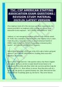  TSC&comma; CSP AMERICAN STAFFING ASSOCIATION EXAM QUESTIONS &vert;REVISION STUDY MATERIAL 202526 &vert;LATEST VERSION