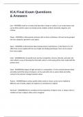 ICA Final Exam Questions & Answers