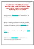 WALDEN 6630 PSYCHOPHARMACOLOGY MIDTERM STUDY GUIDE &vert;ACTUAL EXAM WITH 100&percnt; VERIFIED QUESTIONS AND CORRECT ANSWERS&vert; EXCELLENT SCORES