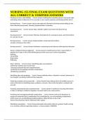 NURSING 155 FINAL EXAM QUESTIONS WITH ALL CORRECT & VERIFIED ANSWERS
