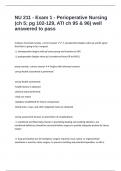 NU 211 - Exam 1 - Perioperative Nursing &lpar;ch 5&semi; pg 102-129&comma; ATI ch 95 & 96&rpar; well answered to pass