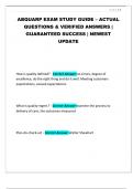 ABQUARP EXAM STUDY GUIDE &ndash; ACTUAL QUESTIONS & VERIFIED ANSWERS &vert; GUARANTEED SUCCESS &vert; NEWEST UPDATE