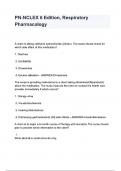 PN-NCLEX 6 Edition&comma; Respiratory Pharmacology