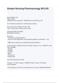 Simple Nursing Pharmacology NCLEX 2025&sol;2026 UPDATE &vert; QUESTIONS WITH 100&percnt; VERIFIED CORRECT ANSWERS &vert; CERTIFIED TEST BANK SOLUTIONS GRADE A&plus;&period;