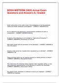 BOSH MIDTERM &lpar;2025&rpar; Actual Exam Questions and Answers A&plus; Graded&period;