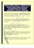 COMPLETE PACKAGE DEAL FOR THE SOCE EXAMS&vert;QUESTIONSBANK&vert;NOTES WITH GUARANTEED ACCURATE ANSWERS