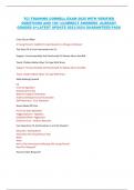 TCI Training Cornell &ndash; Exam 2024&ndash;2025 &ndash; All Questions and Correct Detailed Answers with Rationales &lpar;Already Graded A&comma; Latest Update&rpar;