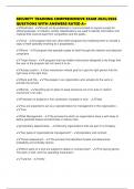 SECURITY TRAINING COMPREHENSIVE EXAM 2025&sol;2026 QUESTIONS WITH ANSWERS RATED A&plus;